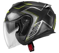 CASCO JET X25F TRACE NERO TITANIO GIALLO | GIVI | HX25FTCBY