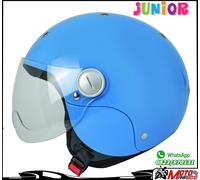 Casco JUNIOR Scooter Moto Jet Bambino Bhr 816 Baby Azzurro