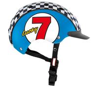 Casco bambino ciclismo e sci - Mini 2 Luck 7 blu Casco ( Blu fantasie a scacchi / S )