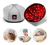 Casco laser anticaduta capelli, Cappello per terapia luce rossa, 120 LED per ricrescita capelli con luce infrarossi vicini, doppia lunghezza d’onda 660 nm & 850 nm, modalità respiro-pulsata (grigio)