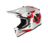 Acerbis Linear, casco da motocross L male Opaco Bianco/Grigio Chiaro/Rosso/Nero