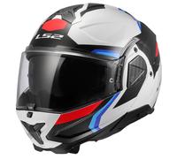 CASCO LS2 ADVANT II FF910 MODULARE CONVERTIBILE TRIPLE BIANCO BLU ROSSO TAGLI...