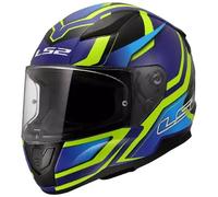 LS2, Casco Moto Integrale RAPID II FLITZ Gloss H-V Yellow Blue, XL