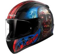 casco ls2 ff353 rapid ii zombie - nero / rosso XS