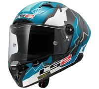 LS2 FF805 Thunder GP Huertas Replica Carbon Casco, bianco/blu, Taglia XL (61/62)
