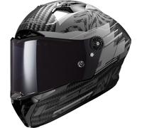 LS2 FF805 Thunder GP Polar Carbon Casco, nero-grigio, taglia S per maschi