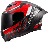 Casco LS2 FF807 Dragon Trax rosso lucido carbonio