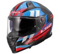 casco ls2 ff811 vector ii carbon tantic - rosso / blu XXS