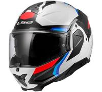 LS2, Casco Moto Modulare ADVANT II TRIPLE White Blue Red, S