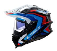 Casco LS2 MX701 EXPLORER CARBON FRONTIER II BIANCO BLU-06 (lucido)