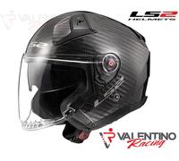 CASCO LS2 OF 603 INFINITY II JET GLOSS CARBON 06 TG. L 59/60 cm + visiera scura
