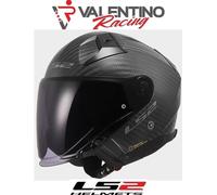 CASCO LS2 OF 603 INFINITY II JET MATT CARBON 06 TG. S 55/56 cm + visiera scura