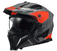 CASCO LS2 OF606 DRIFTER TAGLIA L SOLID TITANIO RED JET CON MENTONIERA