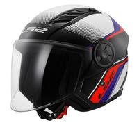 LS2, Casco Moto Jet AIRFLOW II Rush white blue red, XXXL