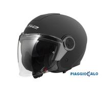 CASCO LS2 OF620 CLASSY SOLID MATT BLACK NERO OPACO DOPPIA VISIERA TAGLIA M
