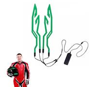 Casco Luce - striscia LED adesiva flessibile, segnalazione notturna | PVC 380x35mm con controller tre modalità per casco moto bici scooter percorsi urbani strade attraversamenti sentieri sicuri