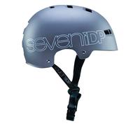 Casco M3 S/M Grigio Scuro-Nero per Dirt Jump e Skatepark, Guscio in ABS, 11 Prese d'Aria, Loghi 7iDP e Seven