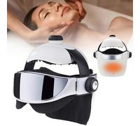 Casco Massaggiatore Elettrico Per La Testa, Massaggiatore Per Testa E Occhi 2 In 1 Con Compressione Dell'aria, Calore E Vibrazione E Lettore Musicale, Massaggio Puntiforme, Per Mal Di Testa
