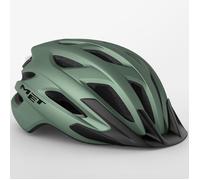Casco bici MET Crossover con luce LED di sicurezza 2025 - Colore: Verde, Taglia: M