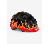 Casco MET Hooray nero rosso fuoco per bambini