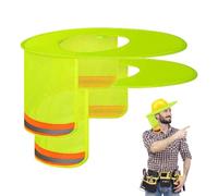 Casco misuratore - 2 pezzi Full Rand Neck scudo con strisce riflettenti | Sicurezza di sicurezza con protezione solare ad alta visibilità | Copertura ombra del casco per lavoratori edili all'aperto