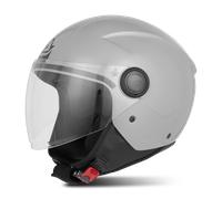 Casco Jet Acerbis Brezza Moto Scooter Grigio Con Visiera Omologato ECE 2206