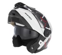Casco Modulare Acerbis P/J Rider Visiera Parasole Bianco Nero Rosso Taglia M