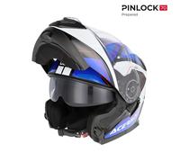 CASCO MODULARE ACERBIS SEREL 22-06 BLU BIANCO ROSSO