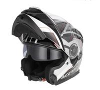 Acerbis Serel Graphic Casco, nero-argento, taglia S per maschi
