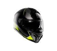 AGV Tourmodular Perception, casco ribaltabile S female Opaco Nero/Grigio/Giallo Fluo