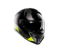 AGV Tourmodular Perception, casco ribaltabile S female Opaco Nero/Grigio/Giallo Fluo
