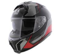 Casco modulare AGV Tourmodular Perception nero lucido grigio rosso