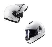 CASCO MODULARE APRIBILE LS2 FF325 MOTO STROBE II BIANCO WHITE GLOSS