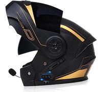 Casco Modulare Bluetooth, Casco da Moto Integrale Omologato ECE, Casco Modulare con Doppia Visiera di Comunicazione Interfono Integrato, per Adulti, Donne E Uomini Adulti Casco