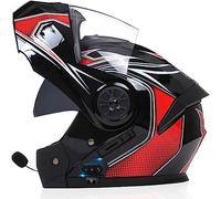 Casco Modulare Bluetooth, Casco da Moto Integrale Omologato ECE, Casco Modulare con Doppia Visiera di Comunicazione Interfono Integrato, per Adulti, Donne E Uomini Adulti Casco