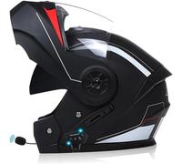 Casco Modulare Bluetooth, Casco da Moto Integrale Omologato ECE, Casco Modulare con Doppia Visiera di Comunicazione Interfono Integrato, per Adulti, Donne E Uomini Adulti Casco
