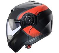 Casco Modulare Caberg Duke Evo Indy Grigio Metallizzato Opaco Rosso Fluo Nero XL