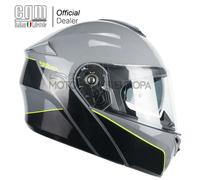 Casco Modulare CGM 568X BER CITY Grigio Nero Giallo fluo ECE 22.06