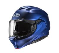 Casco Modulare Convertibile HJC F100 Blu Metallico Opaco XL