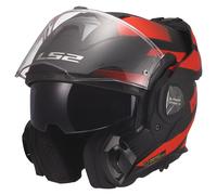 Casco Modulare Convertibile LS2 FF901 Advant X Nova Nero Rosso Opaco XXL