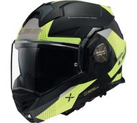 LS2, Casco Moto Modulare ADVANT X OBLIVION Matt Black H-V Yellow, XL