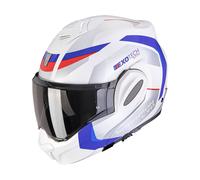 Casco Modulare Convertibile Scorpion Exo-Tech Evo Pro Acuti Bianco Blu Rosso XXL