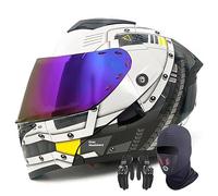Casco Modulare Da Moto, Casco Apribile Con Doppia Visiera, Omologato ECE 22.06, Casco Integrale Leggero Per Strada, Moto Da Cross, ATV, Fuoristrada, Motocross Per Adulti. P,M/(57~58cm)