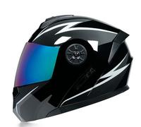 Casco Modulare Da Moto, Casco Flip-Up, Doppia Visiera, Omologato ECE, Casco Integrale Da Moto Per Adulti, Donne E Uomini, Ciclomotore, Corse Su Strada, Scooter C3,M(57-58CM)