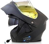 Casco Modulare Da Moto Omologato ECE 22.06, Bluetooth, Integrale Apribile Con Doppia Visiera Parasole, Per Adulti, Uomini E Donne. 3,M/(57~58cm)