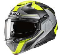 HJC F100 Bios Casco, nero-grigio-giallo, taglia L per maschi