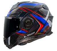 Casco modulare flip-moto LS2 FF901 ADVANT X CARBON FUTURE II WHITE BLUE-06