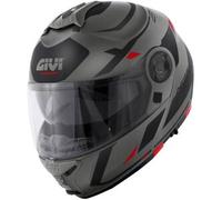 Givi casco modulare X.21 Evo Number - Titanio opaco Nero Rosso