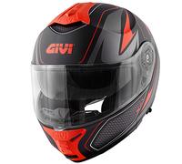 Casco modulare Givi X21 CHALLENGER SHIVER Nero opaco rosso titanio S