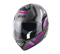 Casco modulare Givi X30 Flip Back Pulsar Matt Titan Black Fucsia E2206